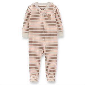 Carter's 3 Month 2 Way Zip Striped Koala Long Sleeve Bosysuit, NEW
